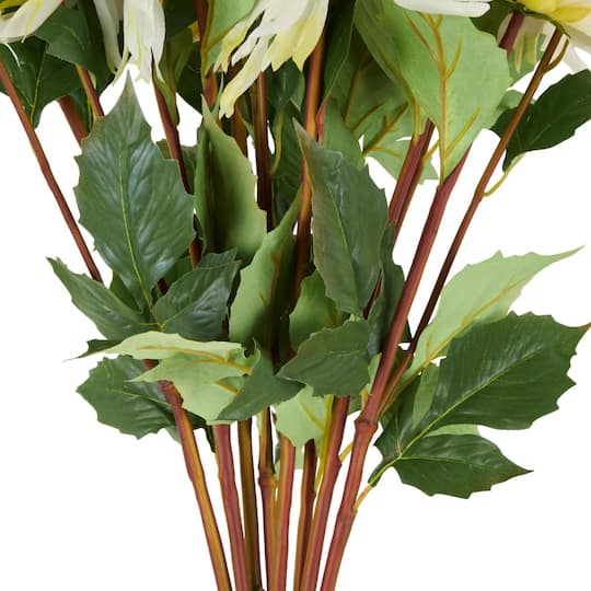 32" White Dahlia Artificial Flower Stem, 8ct.